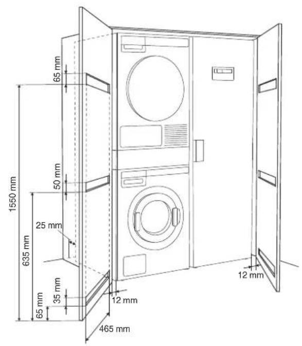 ASKO TDC1781HW - Exigences de ventilation pour les-appareils de buanderie ASKO et leur encastrement dans un meuble - 1