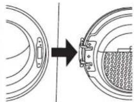 ASKO TDC1781HW - INVERSION DU SENS D'OUVERTURE DU HUBLOT - 4