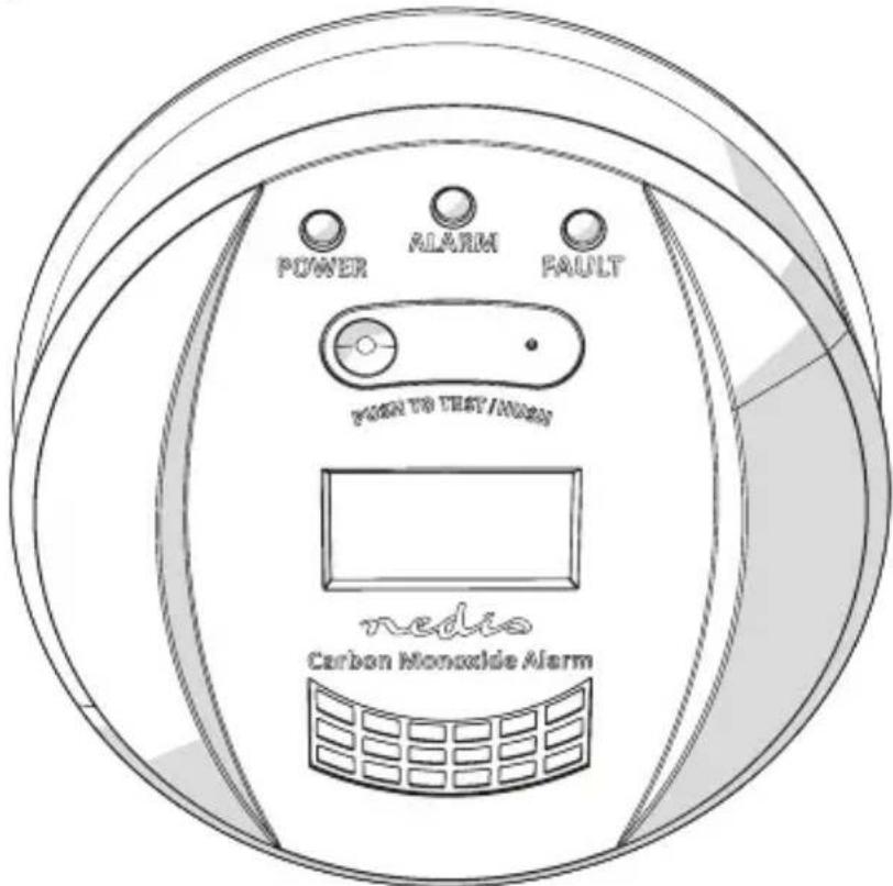 NEDIS DTCTCO40WT - With display and low-battery alert - 1