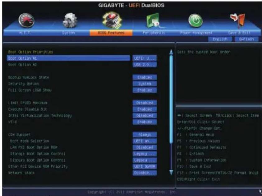GIGABYTE GAH61MHD2 - 2-5 BIOS Features (BIOSの機能) - 1