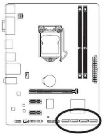 GIGABYTE GAH61MHD2 - 5) SATA2 0/1/2/3 (SATA 3Gb/s ニネケタ) - 1