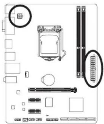 GIGABYTE GAH61MHD2 - 1/2)ATX_12V/ATX(2x2 12V電源ロネケロー2x12×10電源ロネケロー - 2