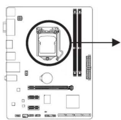 GIGABYTE GAH61MHD2 - CPUを取り付ける - 1