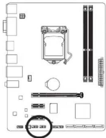 GIGABYTE GAH61MHD2 - 8) F_USB1/2 (USB 2.0/1.1 个夕) - 1