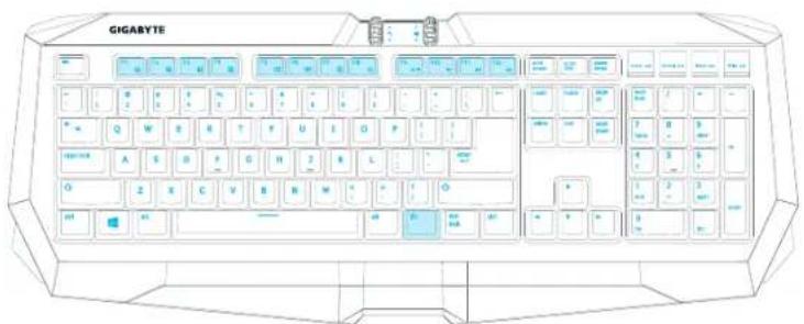 GIGABYTE FORCE K7 Wireless - Touche windows à verrouillage - 4