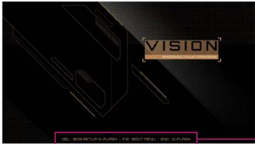 GIGABYTE B550 VISION DP - 2-1 起動画面 - 1