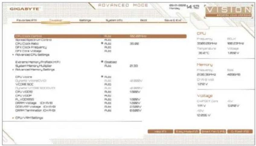 GIGABYTE B550 VISION DP - 2-4 Tweaker - 1