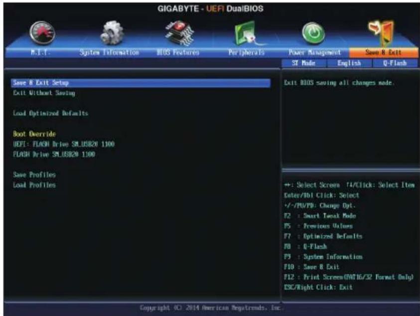 GIGABYTE GAH81MHD3 - 2-7 Save &amp; Exit (保存て終了) - 1