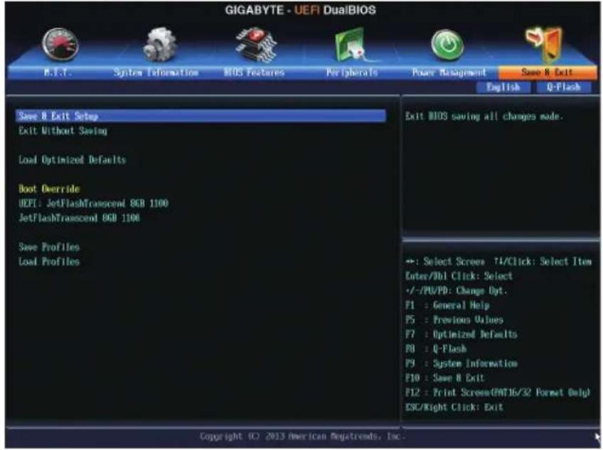 GIGABYTE GAF2A88XHD3 - 2-7 Save &amp; Exit (保存して終了) - 1