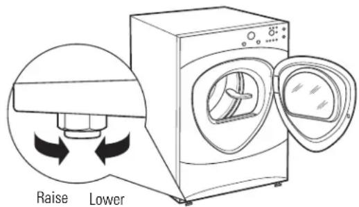 GE Profile DPVH890EJMG - ① LEVEL THE DRYER - 1