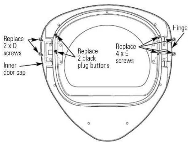 GE Profile DPVH890EJMG - REVERSE HINGE AND CAPS - 2
