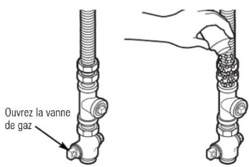 GE Profile DPVH890EJMG - A AVERTISSEMENT – N'utilisez jamais une flamme nue pour vérifier la présence de fuites de gaz. - 1
