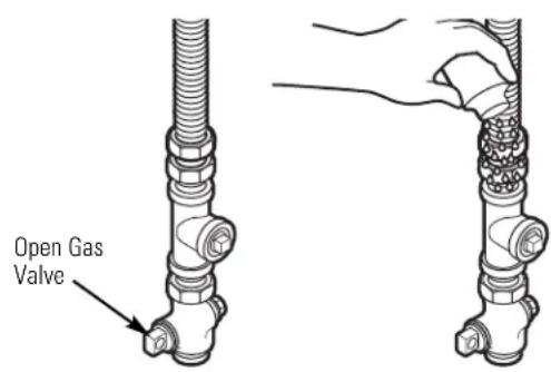 GE Profile DPVH890EJMG - ⚠ WARNING – Never use an open flame to test for gas leaks. - 1