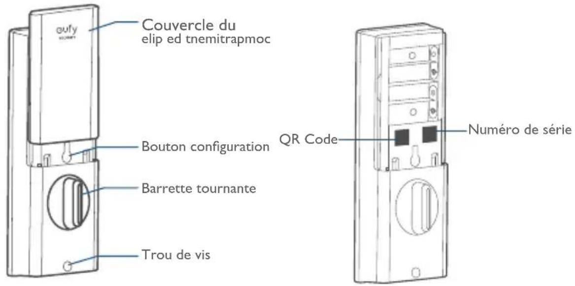 eufy Solo Smart Lock D20 - Vue arrière - 1
