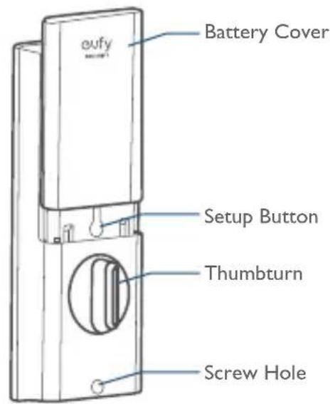 eufy Solo Smart Lock D20 - Rear View - 1