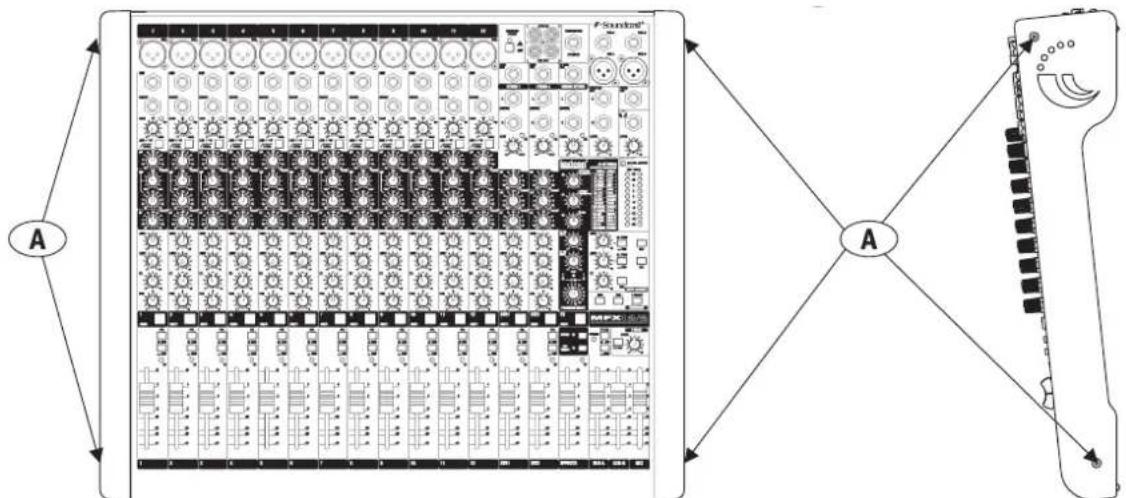 SOUNDCRAFT MFX202 - FIXATIONS DES ÉQUERRES DE RACK (EN OPTION) (MFX12/2 & MFX8/2) - 1