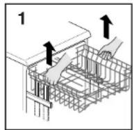 ROSIERES RLI 920 IN - ADJUST BASKET TO THE LOWER POSITION: - 1