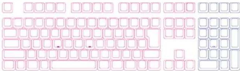 Cropped image of a grid layout with pink and blue square patterns, possibly representing a keyboard or data table.