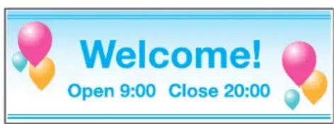 Welcome! Open 9:00 Close 20:00