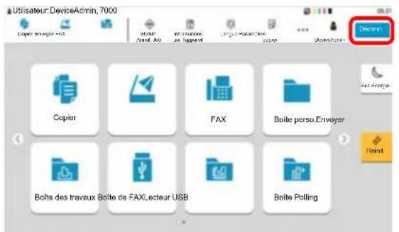 Utilisateur:DeviceAdmin, 7000 Copier Copier FAX Boîle perso.Envoyer Boîle des travaux Boîle de FAX.ecteur USB Boîle Polling