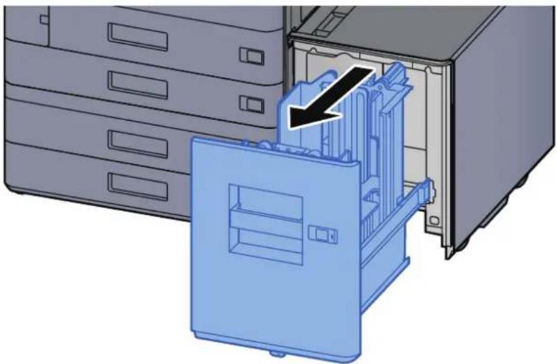 OLIVETTI dColor MF2555 - Sortir entièrement le magasin de la machine. - 1