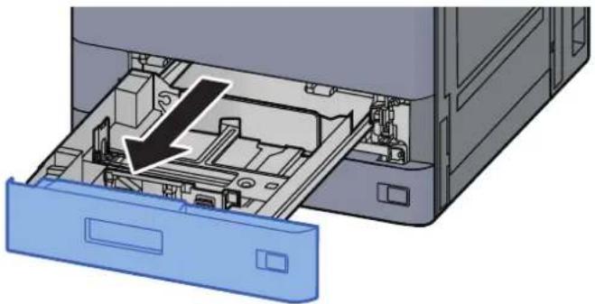 OLIVETTI dColor MF2555 - Sortir entièrement le magasin 1 de la machine. - 1
