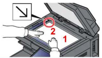 OLIVETTI dColor MF2555 - Mise en place des originaux sur la glace d'exposition - 1