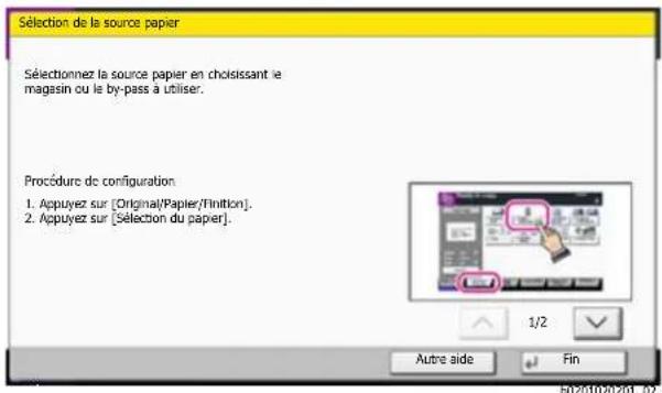 OLIVETTI dCopia 5001MF - Afficher l'écran de sélection du papier. - 3