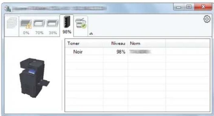 OLIVETTI dCopia 5001MF - Onglet état cartouche - 1