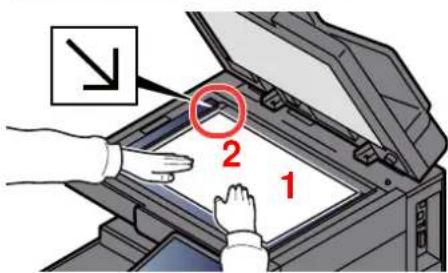 OLIVETTI dCopia 5001MF - Mise en place des originaux sur la glace d'exposition - 1
