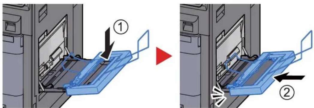 OLIVETTI dCopia 5001MF - Installer le plateau pour bannière. - 2