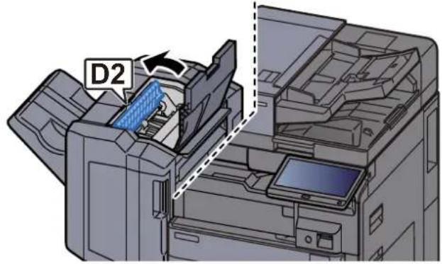 OLIVETTI dCopia 5001MF - Ouvrir le capot supérieur du module de finition. - 2