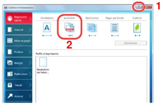 OLIVETTI dCopia 5001MF - Affichage de l'aide du pilote d'imprimante - 1