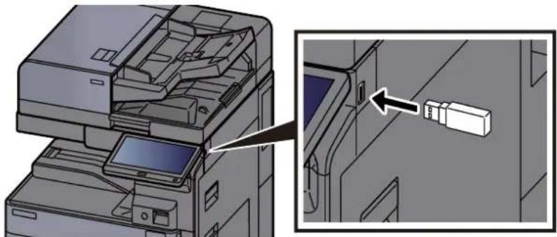 OLIVETTI dCopia 5001MF - Brancher le lecteur USB. - 1