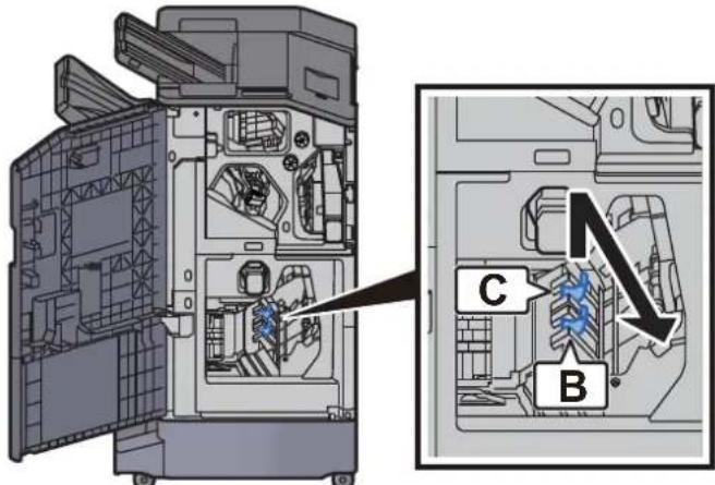 OLIVETTI dCopia 5001MF - Élimination des agrafes coincées dans l'unité de pliage (module de finition et agrafage 100 feuilles) - 3