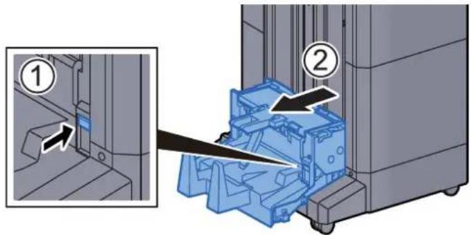 OLIVETTI dCopia 5001MF - Élimination des agrafes coincées dans l'unité de pliage (module de finition 4000-feuilles) - 9
