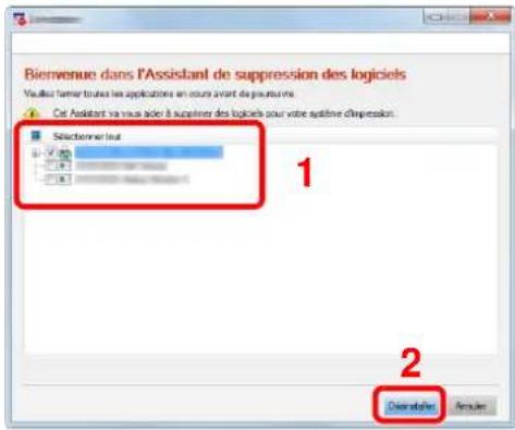 OLIVETTI dCopia 5001MF - Désinstaller le logiciel. - 1