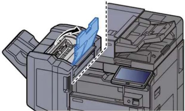 OLIVETTI dCopia 5001MF - Ouvrir le capot supérieur du module de finition. - 1
