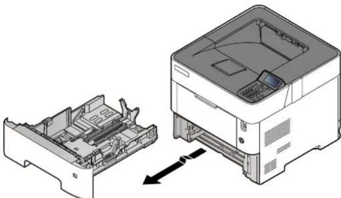 OLIVETTI PG L2645 - Sortir entièrement le magasin de la machine. - 1