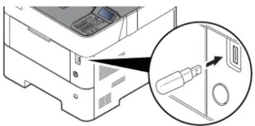 OLIVETTI PG L2645 - Brancher le lecteur USB. - 1