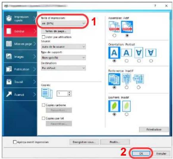 OLIVETTI PG L2645 - Configurer le format de papier d'impression. - 1