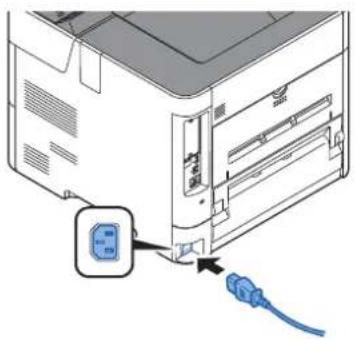 OLIVETTI PG L2645 - Raccorder le câble à la machine. - 1