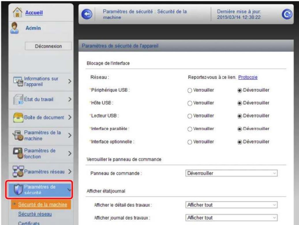 OLIVETTI PG L2645 - Configurer les paramètres de sécurité. - 1