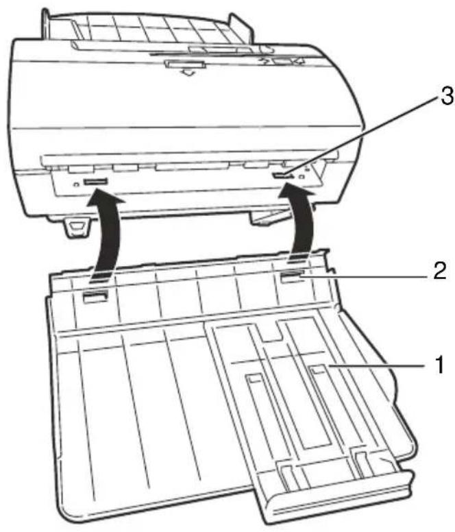 OLIVETTI Oliscan A600 - Montagem da bandeja de entrada de documents - 2