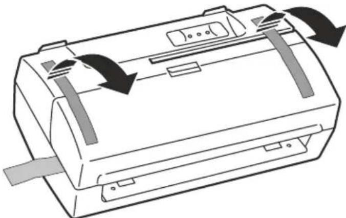 OLIVETTI Oliscan A600 - Rimozione dei fermi di imballo - 1