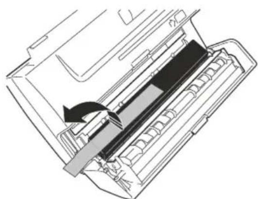 OLIVETTI Oliscan A600 - Removendo a fita adesiva para embalagem - 2