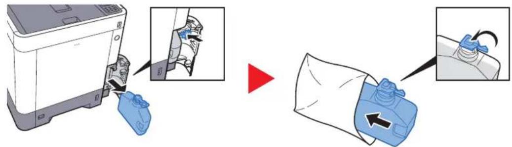 Diagram illustrating a printer's internal components and assembly process, showing steps from receipt to shipment with labeled parts.