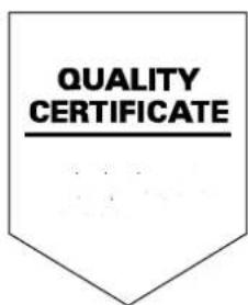 QUALITY CERTIFICATE