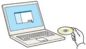 OLIVETTI dColor P2230 - Insérer le DVD. - 1