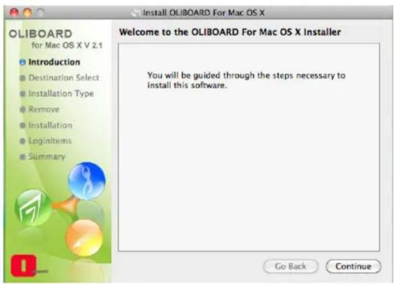 OLIVETTI Oliboard ePEN - INSTALLING THE OLIBOARD SOFTWARE - 2
